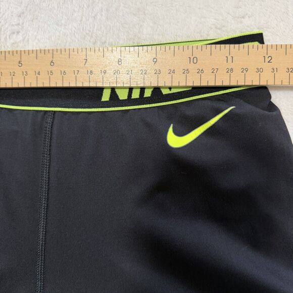 Nike Dri-Fit Pro Recovery Hypertight Running Tights in Black Neon Green Size L - Picture 14 of 16